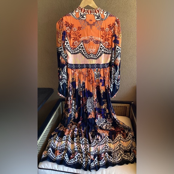 NWT Anthropologie Bhanuni by Jyoti Patterned Maxi Dress Size 0 - Picture 5 of 11